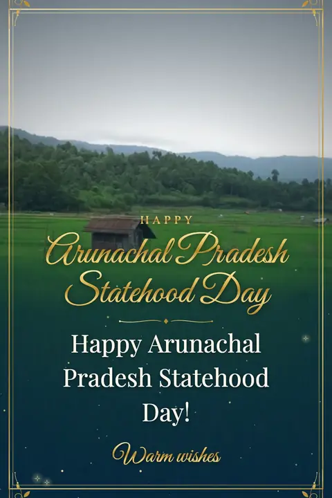 Arunachal Pradesh Statehood Day wishes image: Happy Arunachal Pradesh Statehood Day!