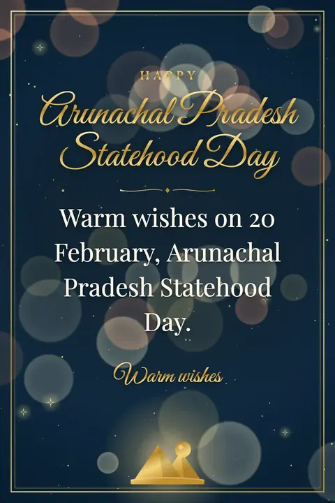 Arunachal Pradesh Statehood Day wishes image: Warm wishes on 20 February, Arunachal Pradesh Statehood Day.
