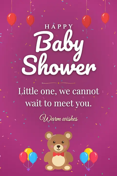 Baby Shower wishes image: Little one, we cannot wait to meet you.