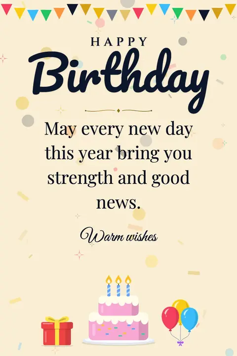 Birthday Wishes for Boss wishes image: May every new day this year bring you strength and good news.