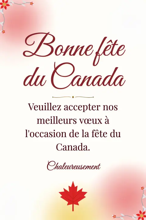 Canada Day wishes image: Veuillez accepter nos meilleurs vœux à l'occasion de la fête du Canada.