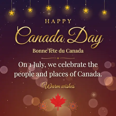 Canada Day wishes image: On 1 July, we celebrate the people and places of Canada.