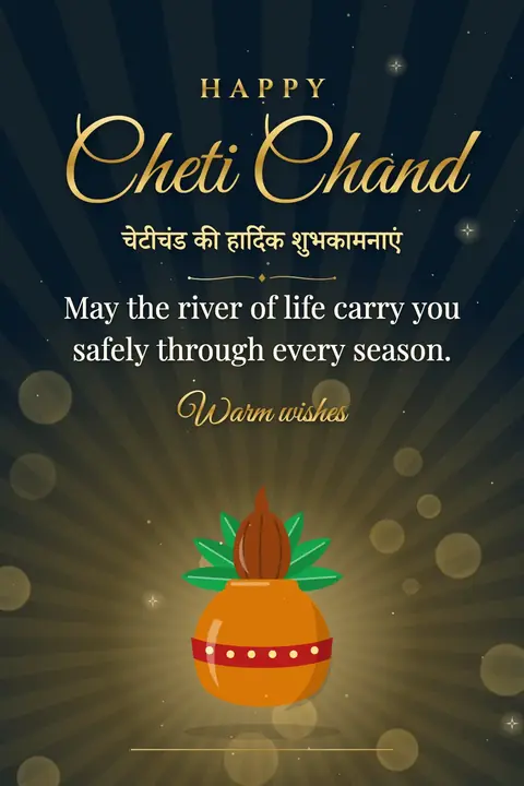 Cheti Chand wishes image: May the river of life carry you safely through every season.