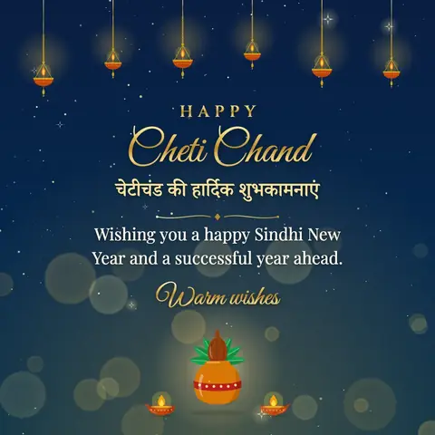 Cheti Chand wishes image: Wishing you a happy Sindhi New Year and a successful year ahead.