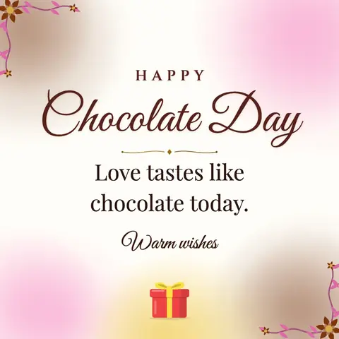 Chocolate Day wishes image: Love tastes like chocolate today.
