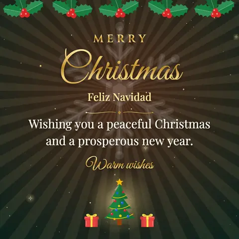 Christmas wishes image: Wishing you a peaceful Christmas and a prosperous new year.