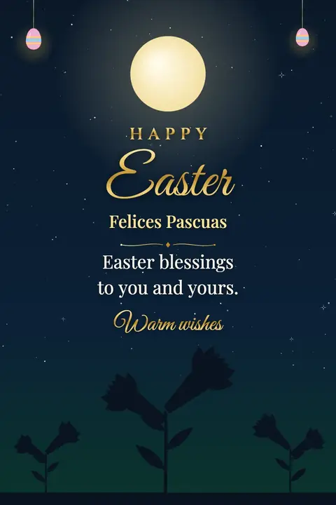Easter wishes image: Easter blessings to you and yours.
