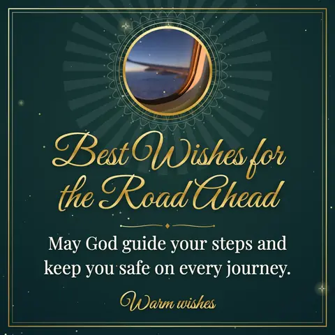 Farewell wishes image: May God guide your steps and keep you safe on every journey.