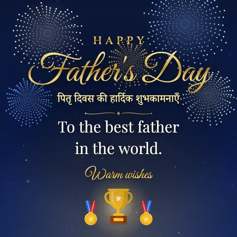 Father's Day wishes image: To the best father in the world.
