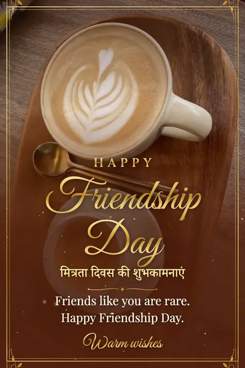 Friendship Day wishes image: Friends like you are rare. Happy Friendship Day.