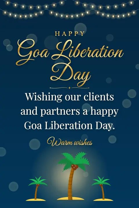 Goa Liberation Day wishes image: Wishing our clients and partners a happy Goa Liberation Day.