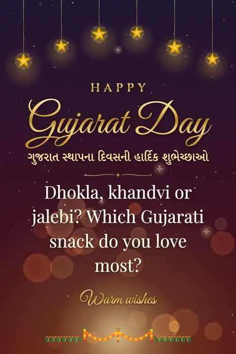 Gujarat Day wishes image: Dhokla, khandvi or jalebi? Which Gujarati snack do you love most?