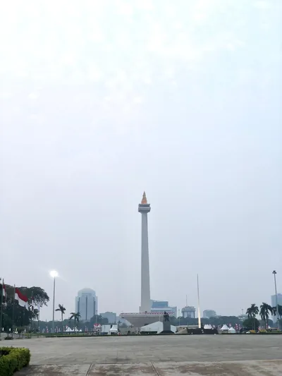 The National Monument, Monas, rising over Jakarta
