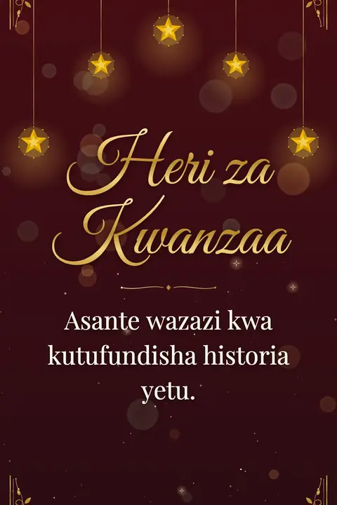 Kwanzaa wishes image: Asante wazazi kwa kutufundisha historia yetu.