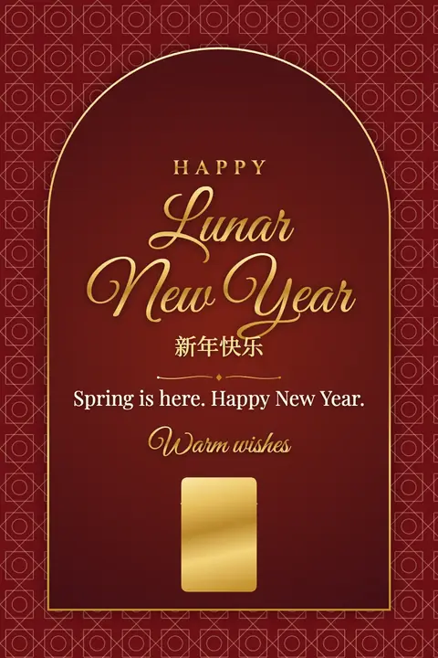 Lunar New Year wishes image: Spring is here. Happy New Year.