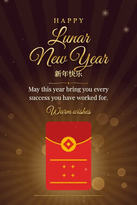 Lunar New Year wishes image: May this year bring you every success you have worked for.