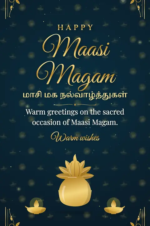 Maasi Magam wishes image: Warm greetings on the sacred occasion of Maasi Magam.