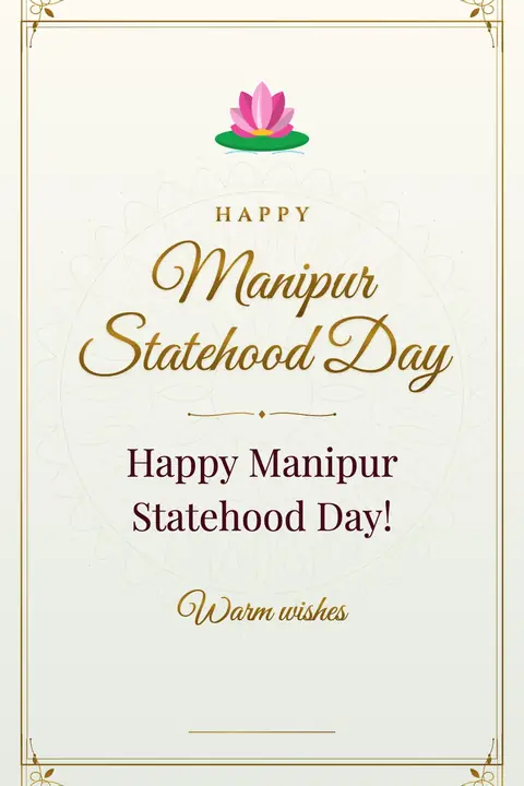Manipur Statehood Day wishes image: Happy Manipur Statehood Day!