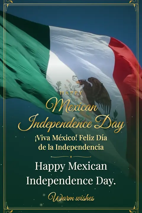 Mexican Independence Day wishes image: Happy Mexican Independence Day.