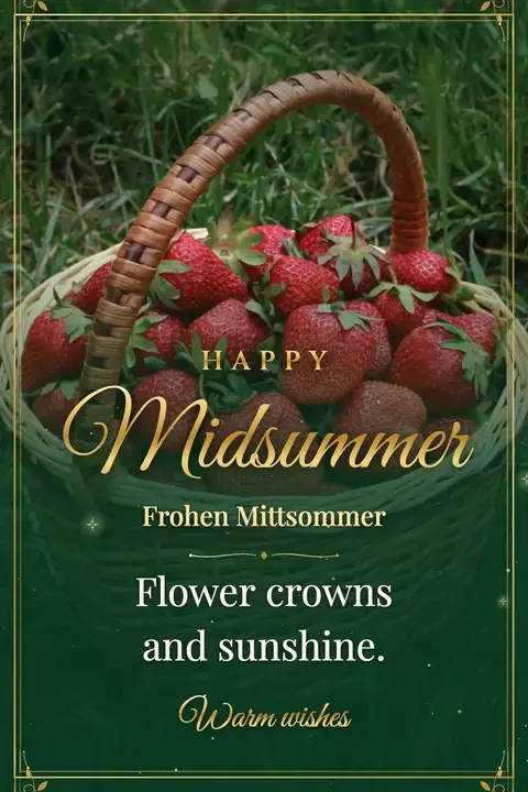 Midsummer wishes image: Flower crowns and sunshine.