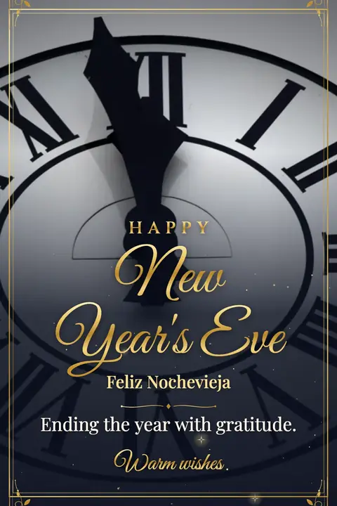 New Year's Eve wishes image: Ending the year with gratitude.