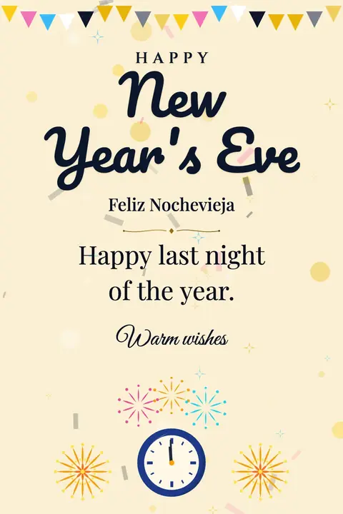 New Year's Eve wishes image: Happy last night of the year.