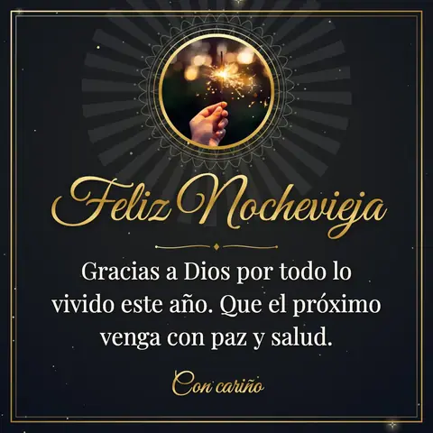 New Year's Eve wishes image: Gracias a Dios por todo lo vivido este año. Que el próximo venga con paz y salud.
