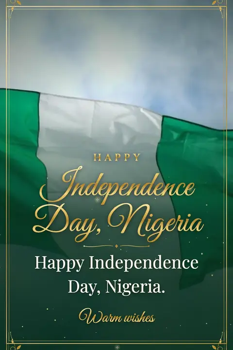 Nigeria Independence Day wishes image: Happy Independence Day, Nigeria.