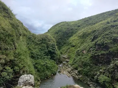 The green hills and valley around Smit village in Meghalaya