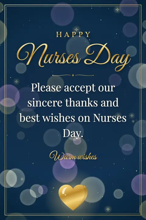 International Nurses Day wishes image: Please accept our sincere thanks and best wishes on Nurses Day.