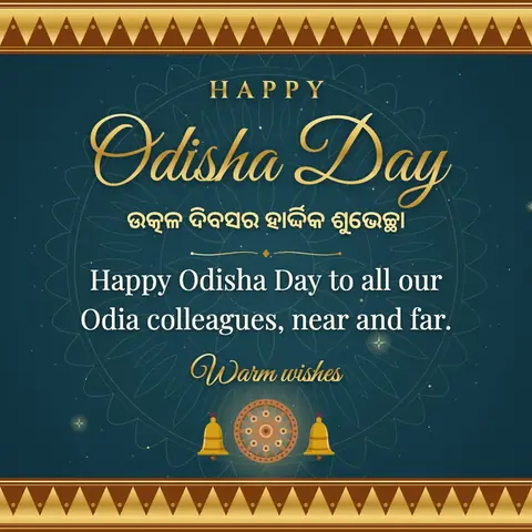 Odisha Day wishes image: Happy Odisha Day to all our Odia colleagues, near and far.