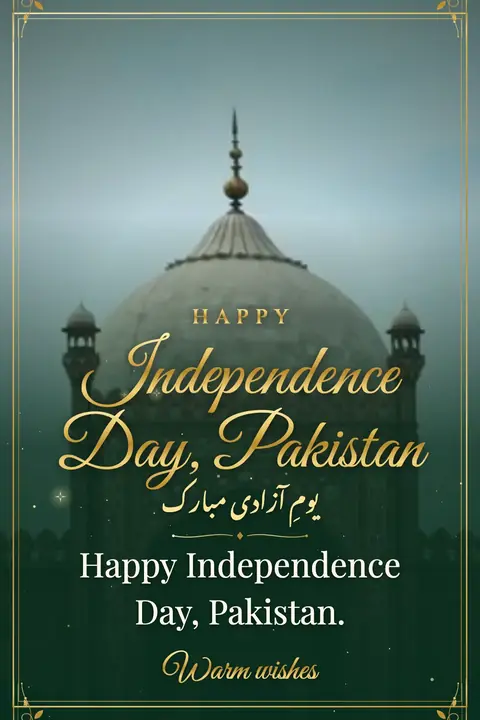 Pakistan Independence Day wishes image: Happy Independence Day, Pakistan.