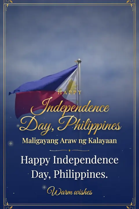 Philippine Independence Day wishes image: Happy Independence Day, Philippines.