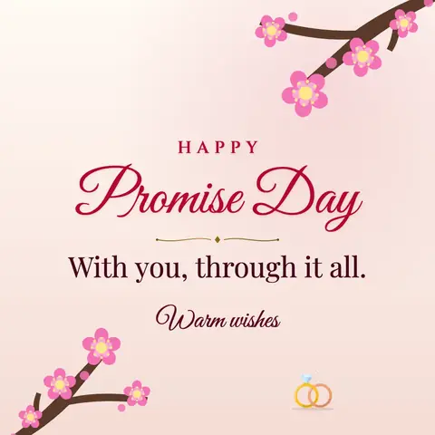 Promise Day wishes image: With you, through it all.