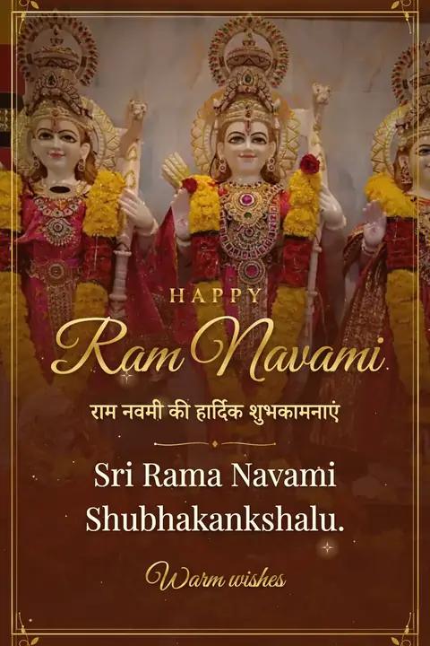 Ram Navami wishes image: Sri Rama Navami Shubhakankshalu.