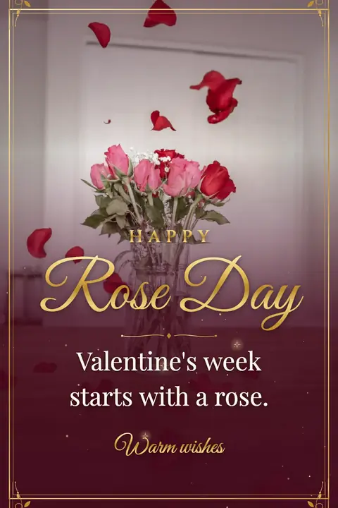 Rose Day wishes image: Valentine's week starts with a rose.