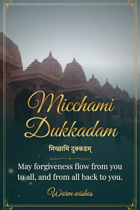 Samvatsari wishes image: May forgiveness flow from you to all, and from all back to you.