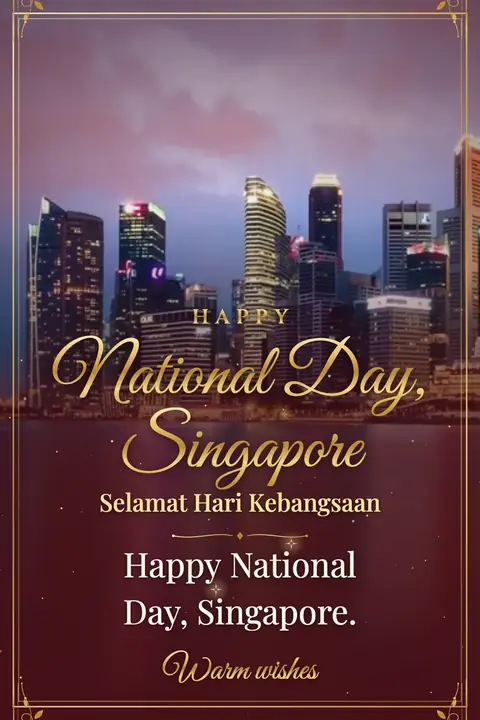 Singapore National Day wishes image: Happy National Day, Singapore.