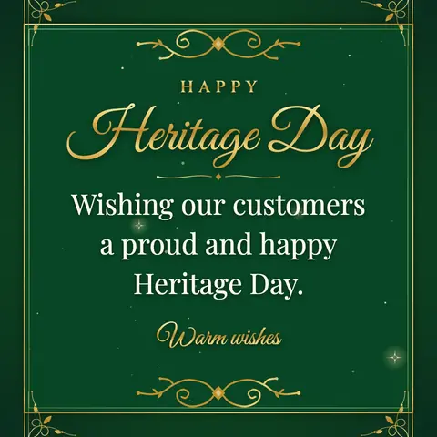 Heritage Day (South Africa) wishes image: Wishing our customers a proud and happy Heritage Day.