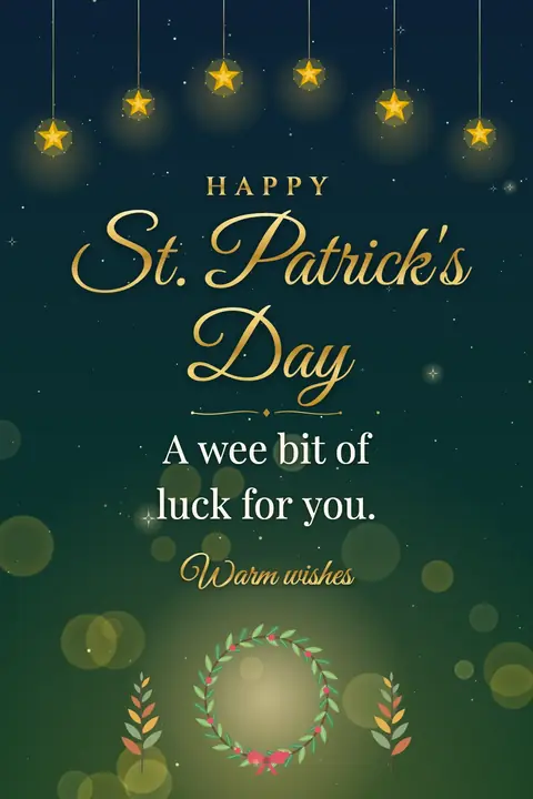 St. Patrick's Day wishes image: A wee bit of luck for you.