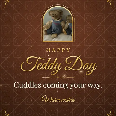 Teddy Day wishes image: Cuddles coming your way.