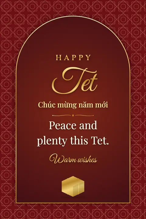Tet wishes image: Peace and plenty this Tet.