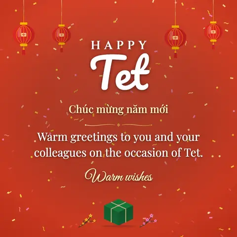 Tet wishes image: Warm greetings to you and your colleagues on the occasion of Tet.