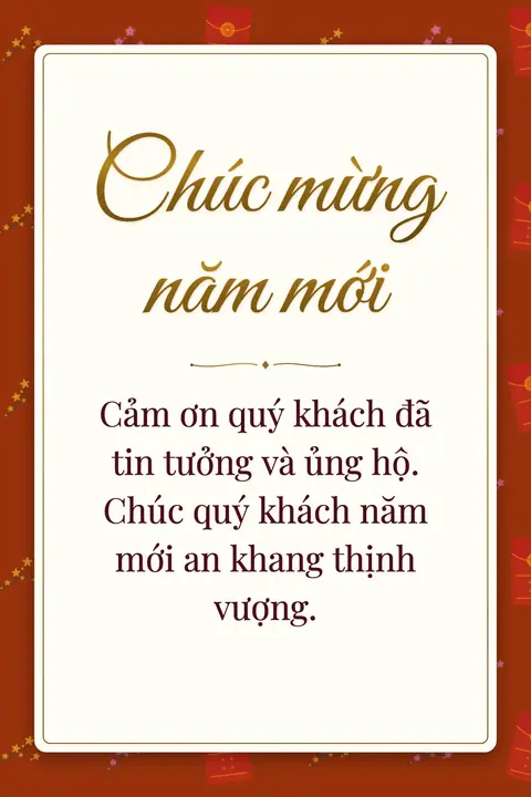 Tet wishes image: Cảm ơn quý khách đã tin tưởng và ủng hộ. Chúc quý khách năm mới an khang thịnh vượng.