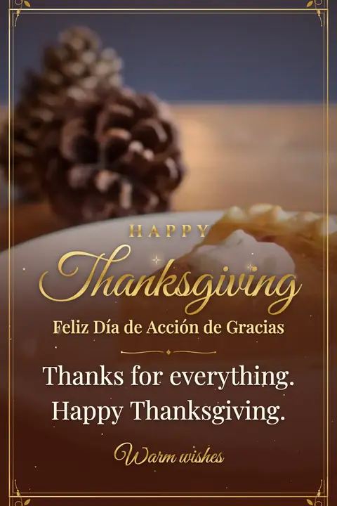 Thanksgiving wishes image: Thanks for everything. Happy Thanksgiving.