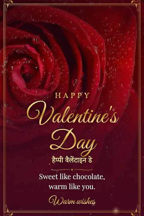 Valentine's Day wishes image: Sweet like chocolate, warm like you.