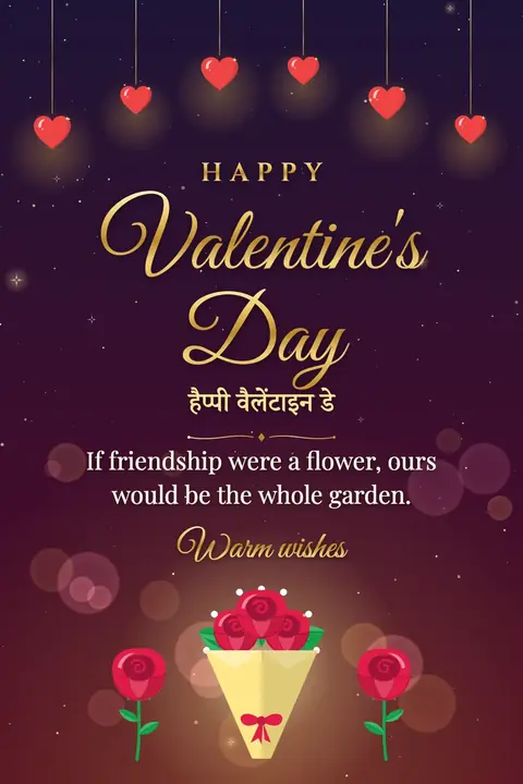 Valentine's Day wishes image: If friendship were a flower, ours would be the whole garden.