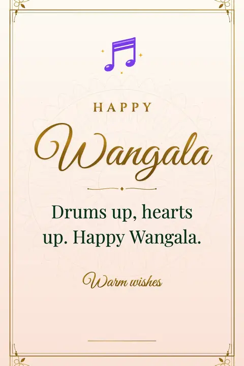 Wangala wishes image: Drums up, hearts up. Happy Wangala.