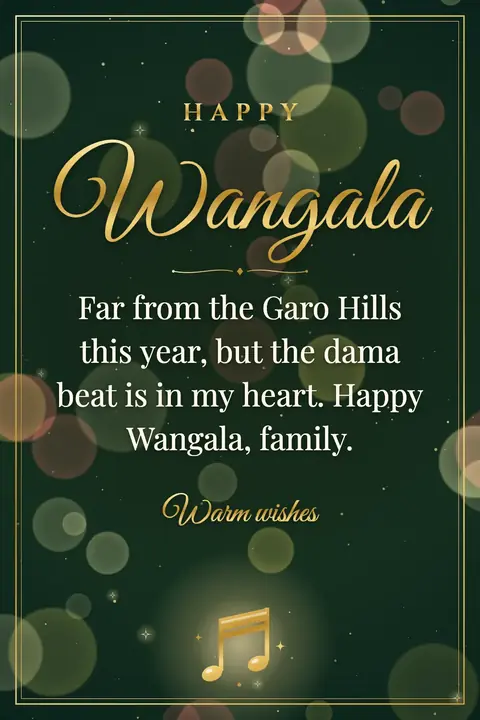 Wangala wishes image: Far from the Garo Hills this year, but the dama beat is in my heart. Happy Wangala, family.