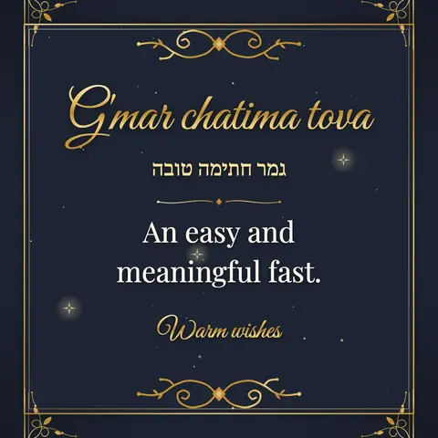 Yom Kippur wishes image: An easy and meaningful fast.